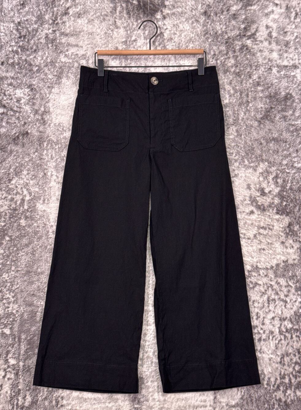 Maeve The Colette Pants 30 Petite Womens Anthropologie Linen Blend Wide Crop